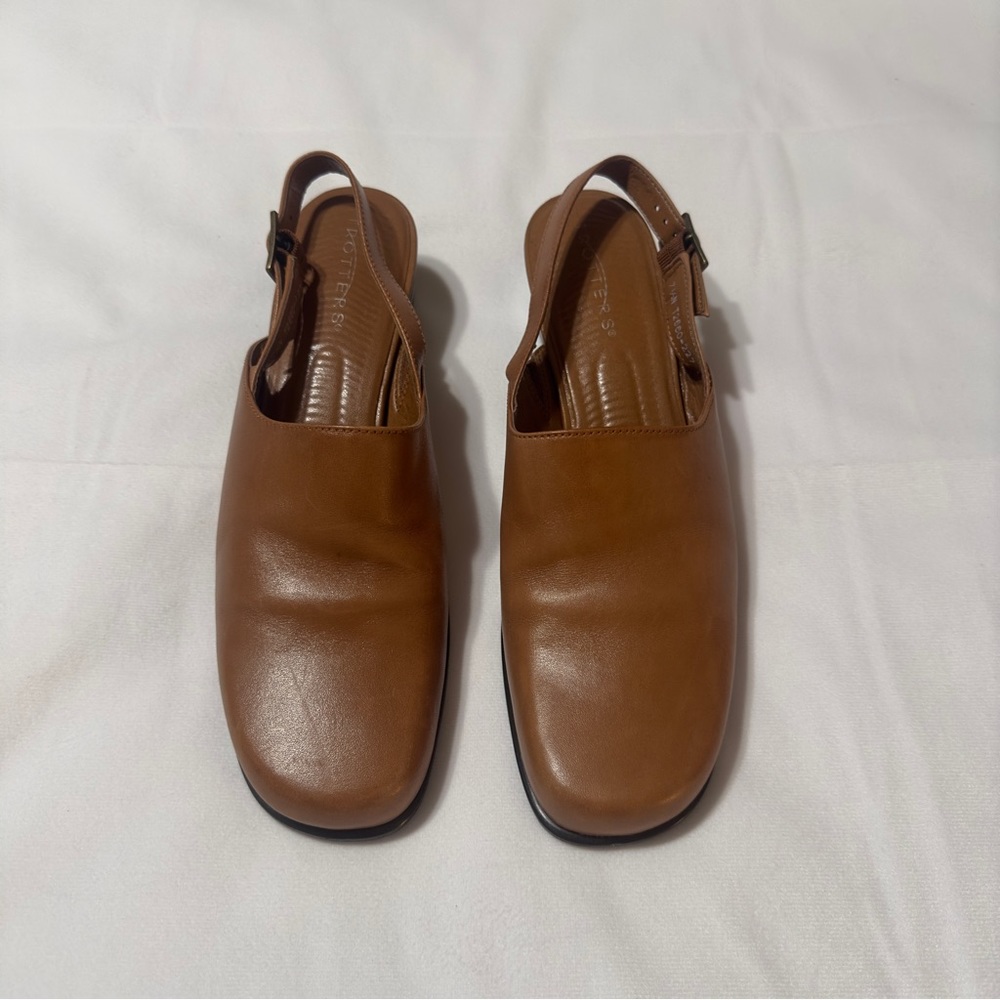 Trotters Brown Sling Back Flats NWOT Size 7.5 N